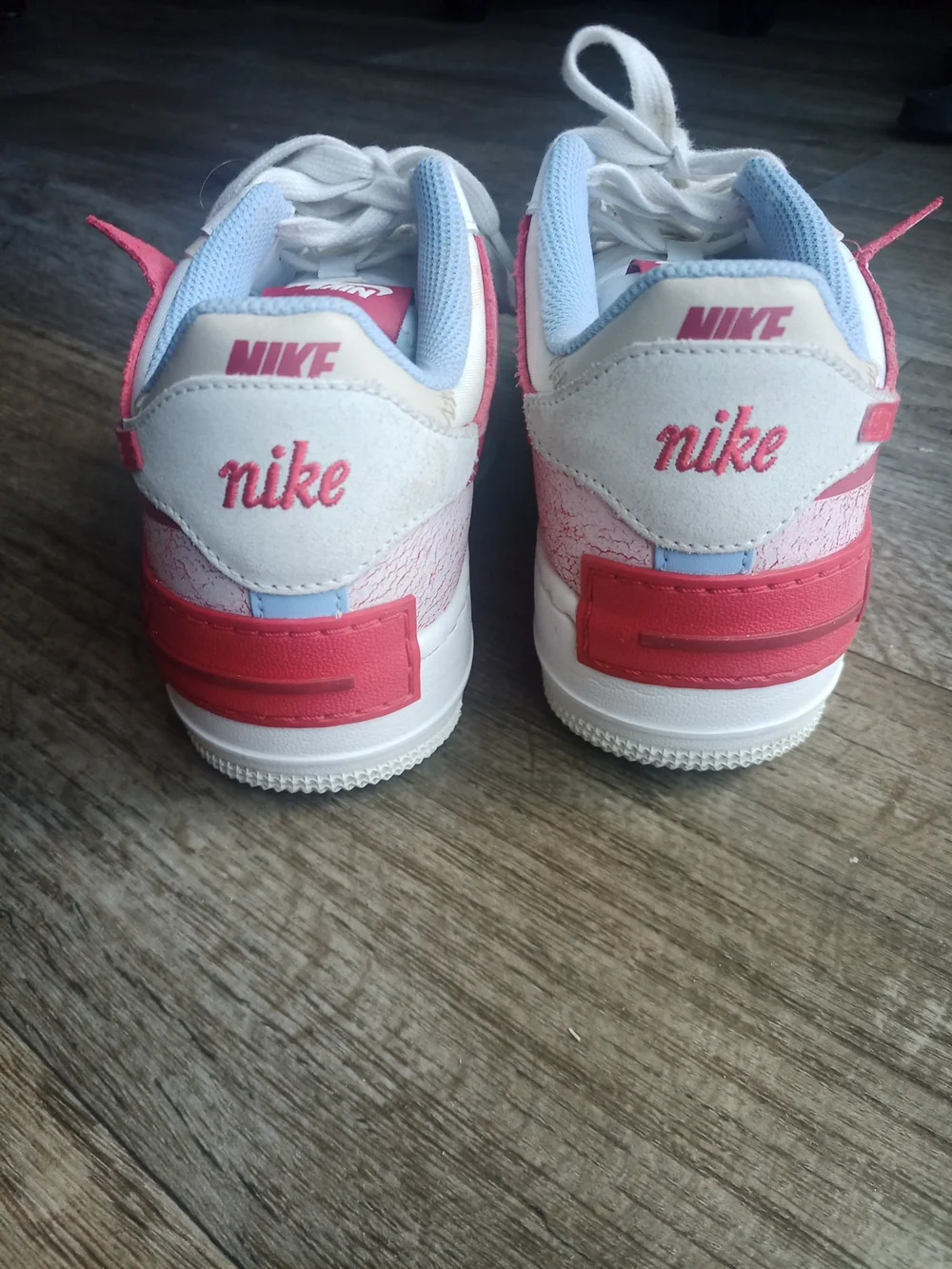 Nike Air Force 1 Low White with Pink Accents Size 6 Sneakers